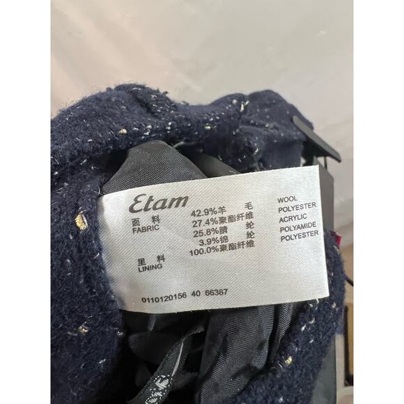 Etam Blue with Gold Chain and Speckles Size 40 - Picture 6 of 6